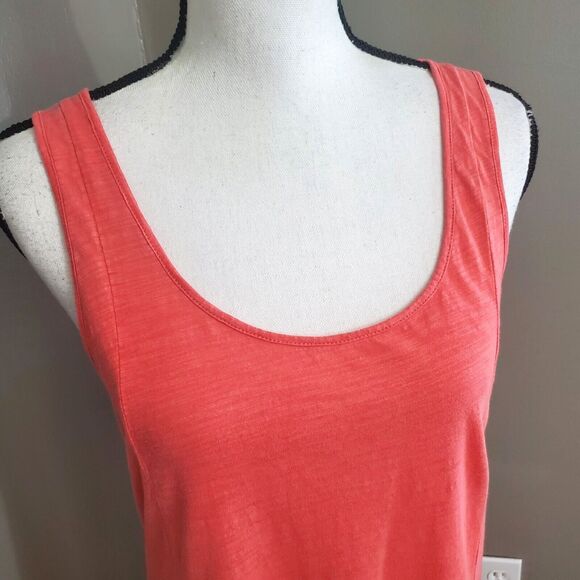 Garnet Hill Dress Women's Size Small Rust Orange Sleeveless Embroidered Cotton - Picture 4 of 11